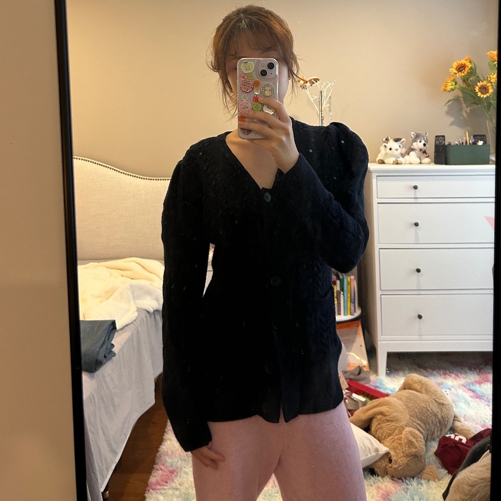 Sandro Navy Blue Cardigan